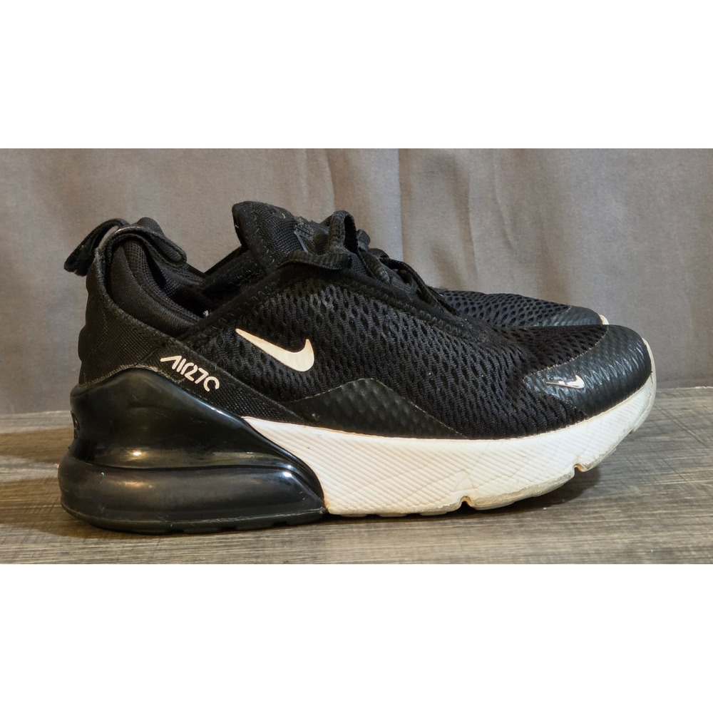 Nike Air Max 270 Athletic Shoes Sneakers Youth Size 12.5C Black